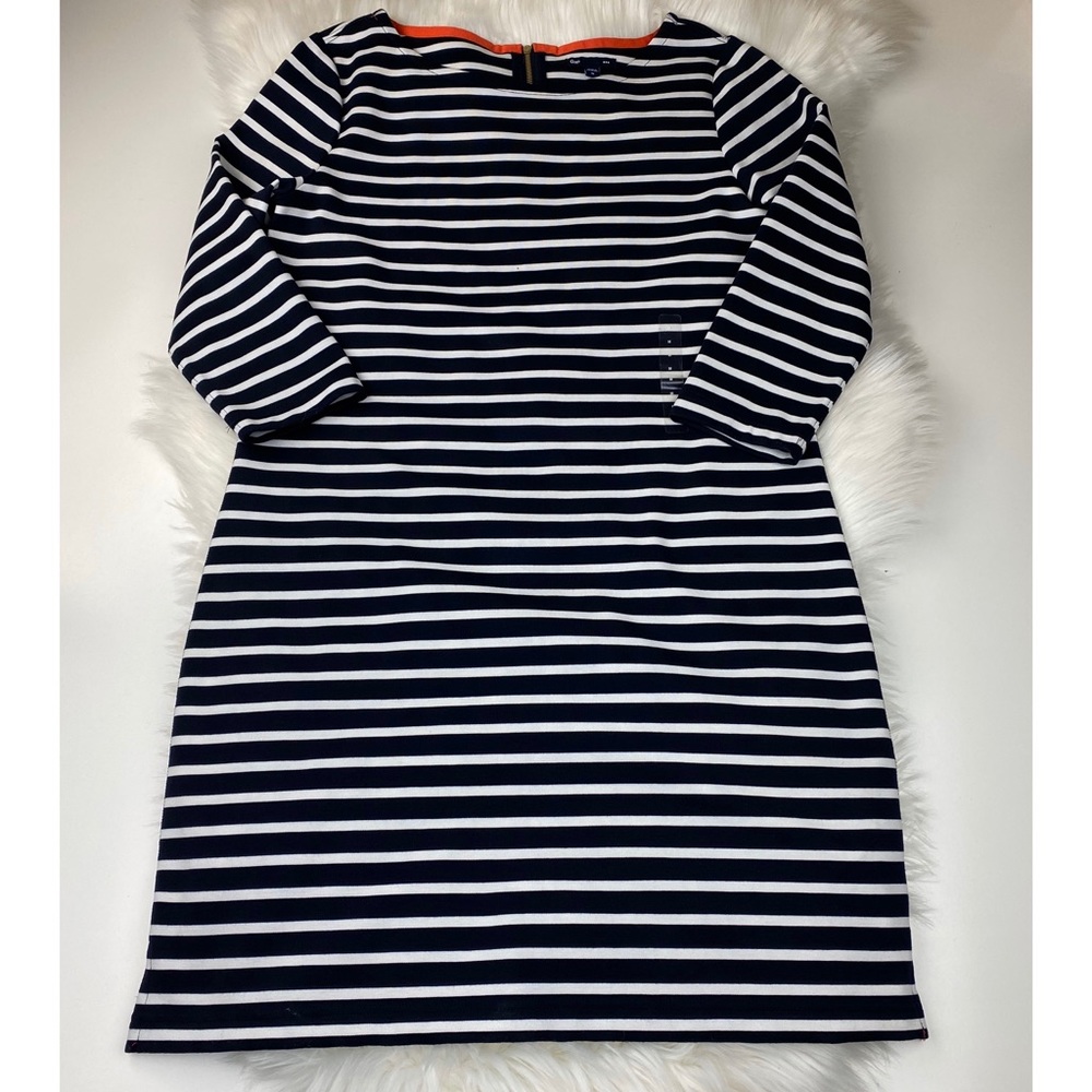 Gap Navy Blue White Stripe Dress M